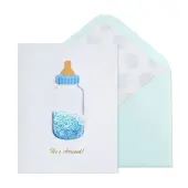 Cherished Moments Baby Boy Bottle Greeting Card
