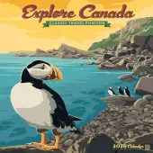 Explore Canada Classic Travel Posters 2026 Wall Calendar