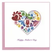 Flower Heart Quilling Mother's Day Card
