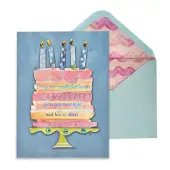 Lettering on Birthday Cake Birthday Card
