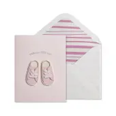 Cherished Moments Baby Girl Sneaker-Themed Greeting Card