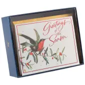 Vintage Bird 10 Count Boxed Christmas Cards