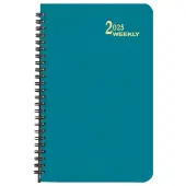 Turquoise Shimmer Large Time Weekly 2025 Planner