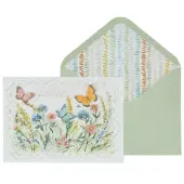 Serene Garden Get Well Greeting Card with Embellishments