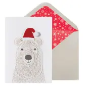 Polar Bear Laser Cut Christmas Card