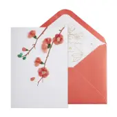 Quince Branches Vellum Greeting Card