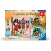 Moana 2 3x49 Piece Puzzle