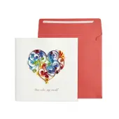 Rainbow Heart Quilling Anniversary Card
