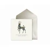 Reindeer with Crown Christmas Card