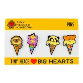 Tiny Headed Ice Cream Pin Set