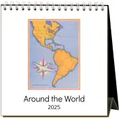 Around the World 2025 Easel Desk Calendar