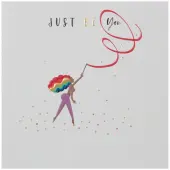 Woman with Rainbow Hair Friendship Card