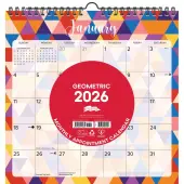 Geometric Spiral Art 2026 Wall Calendar