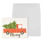 Truck with Tree Christmas Card