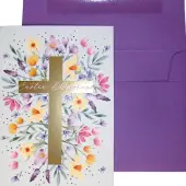 Easter Floral Cross Easter Card