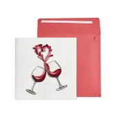 Two Wine Glasses Quilling Friendship Card