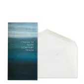Blue Ombre Sympathy Greeting Card with Foil Accents