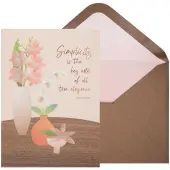 Orchids in Vase with Quote Blank Card