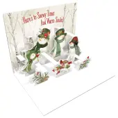 Woodland Snowman Pop-Up Christmas Cards