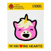 Tiny Headed Sticker Unicorn Head