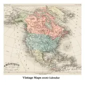 Vintage Maps 2026 Wall Calendar
