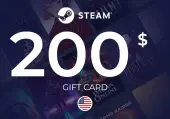 Steam Wallet Gift Card 200 USD Key - UNITED STATES