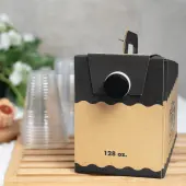 [25 ct] 128 oz Beverage Take-Out Container, Kraft