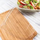 [300 ct] 24-48 oz Square Disposable Bowl Lids | PET | Clear