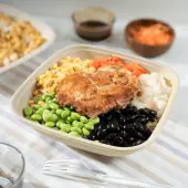 Karat Earth 48oz PFAS Free Bagasse Square Bowl, Natural - 300 pcs