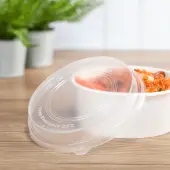 [360 ct] Dome Lid for 32 oz Paper Short Bucket | PP