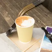 [500 ct] 12 oz Paper Coffee Cups | Ripple | 90 mm | Kraft