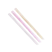 [1,600 ct] 9"" Boba Straws (10 mm) | Unwrapped | Mixed Stripes
