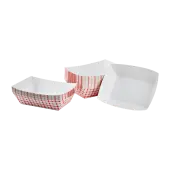 [500 ct] 5.0 lb Food Tray | Shepherd's Check Red Pattern
