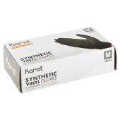 [1,000 ct] Synthetic Vinyl Gloves | Latex-Free | Powder-Free | Black | Medium