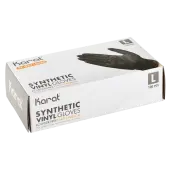 [1,000 ct] Synthetic Vinyl Gloves | Latex-Free | Powder-Free | Black | Large