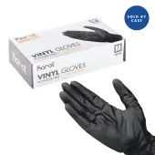 [1,000 ct] Vinyl Gloves | Latex-Free | Powder-Free | Black | Medium