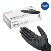 [1,000 ct] Vinyl Gloves | Latex-Free | Powder-Free | Black | Large