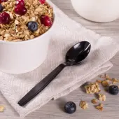 [1,000 ct] PS Plastic Extra Heavy Weight Tea Spoons, Black