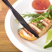 [1,000 ct] PP Plastic Heavy Weight Knives Wrapped, Black