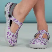 Multicolored Mary Jane Clogs - Purple Paws - 7