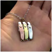 Bond Between Sisters Necklace | Necklace for Sister | Perfect Gift for Sister - Three Sisters - with Rhodium Chain
