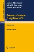 Geometry Seminar ""Luigi Bianchi"" II - 1984