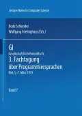 GI - 3. Fachtagung Ã¼ber Programmiersprachen