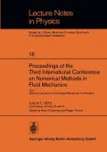 Proceedings of the Third International Conference on Numerical Methods in Fluid Mechanics