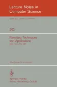 Rewriting Techniques and Applications