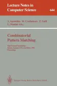 Combinatorial Pattern Matching