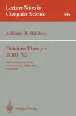 Database Theory - ICDT '92