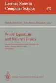 Word Equations and Related Topics