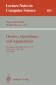 Orders, Algorithms and Applications