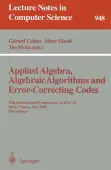 Applied Algebra, Algebraic Algorithms and Error-Correcting Codes